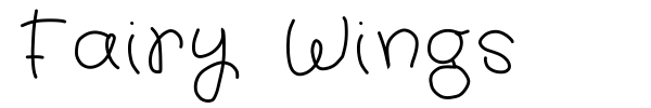 Fairy Wings font preview